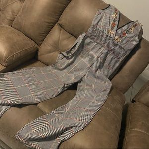 Long wide leg fall colored romper